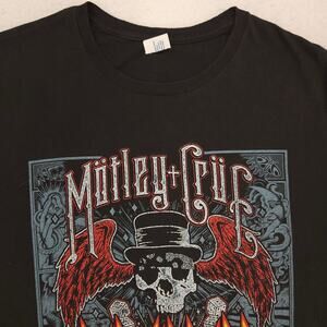 Def Leppard Motley Crew Poison Joan Jett Band Shirt Womens Size XL Black
